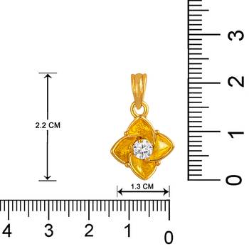 Gold cubic zirconia mangalsutra 5