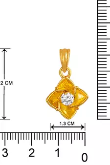 Gold cubic zirconia mangalsutra