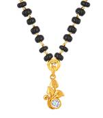 Gold cubic zirconia mangalsutra