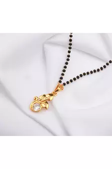 Gold cubic zirconia mangalsutra