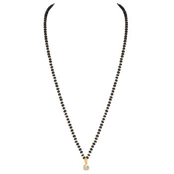 Gold cubic zirconia mangalsutra 3