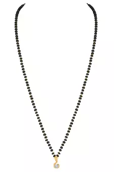 Gold cubic zirconia mangalsutra