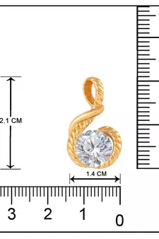 Gold cubic zirconia mangalsutra