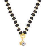 Gold cubic zirconia mangalsutra