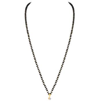 Gold cubic zirconia mangalsutra 3