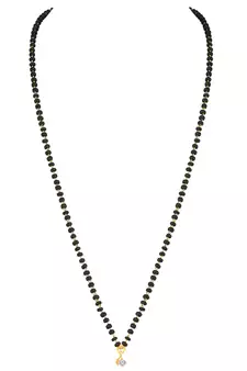 Gold cubic zirconia mangalsutra