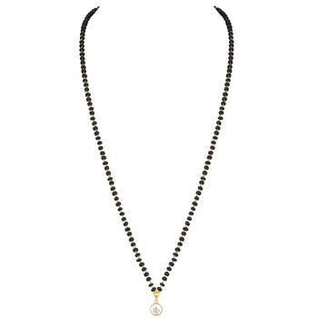 Gold cubic zirconia mangalsutra 3