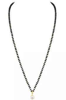 Gold cubic zirconia mangalsutra