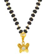 Gold cubic zirconia mangalsutra