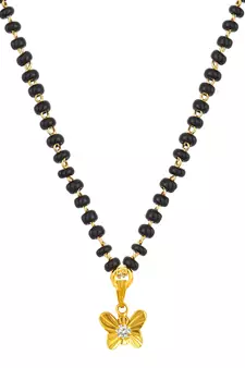 Gold cubic zirconia mangalsutra