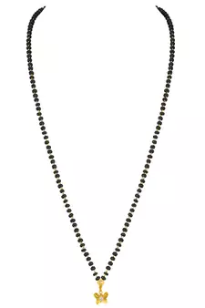 Gold cubic zirconia mangalsutra