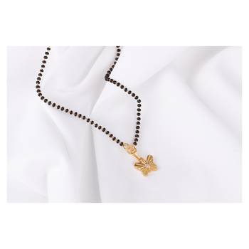 Gold cubic zirconia mangalsutra 4