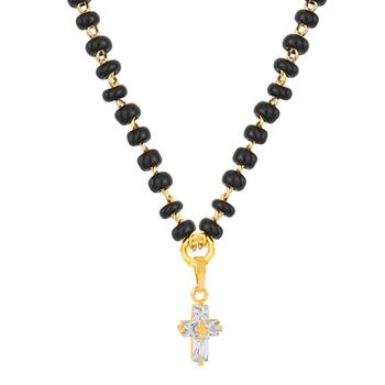 Gold cubic zirconia mangalsutra 1