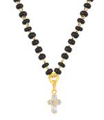 Gold cubic zirconia mangalsutra
