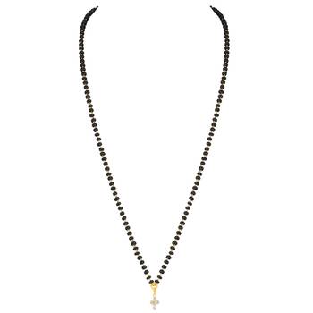 Gold cubic zirconia mangalsutra 3