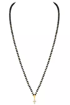 Gold cubic zirconia mangalsutra