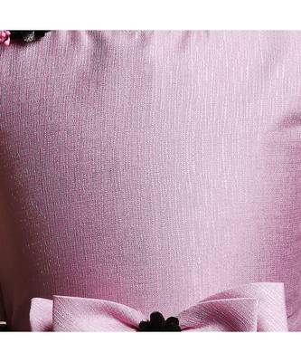 Peach polyester kids frocks 2