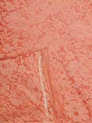 Peach plain net saree with blouse 6