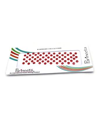 Maroon Round Glittered Forehead Bindis for Women(Pack Of 2) 3