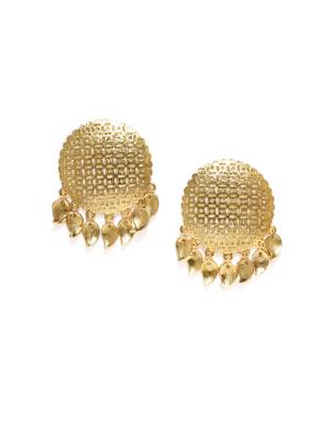  Designer Floral motif Circular dangler drops studs earrings 2