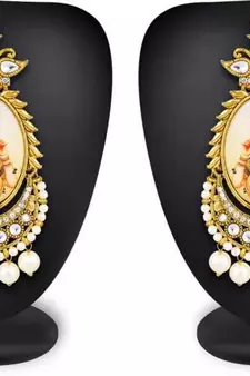 Designer Rani Motif Padmavati Dangler drops Studs Earrings