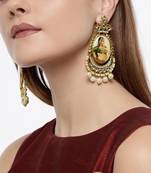 Designer Rani Motif Padmavati Dangler drops Studs Earrings