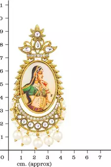 Designer Rani Motif Padmavati Dangler drops Studs Earrings