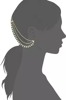 Gold pearl ear-cuffs