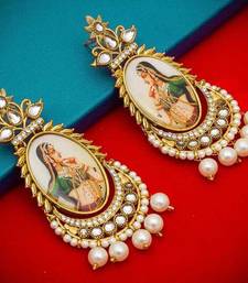 Designer Rani Motif Padmavati Dangler drops Studs Earrings