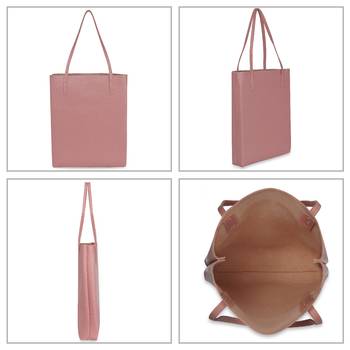 NFI essentials Shopping Large Tote Bags for Ladies Travel Bag for Women Big Hand Bag (Dark Pink) 3