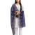 Fabric and Lace Navy Blue  Net Party & Festive Women's Dupatta or Chunni