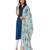 Fabric and Lace Sky Blue Organza Party & Festive Women's Dupatta or Chunni