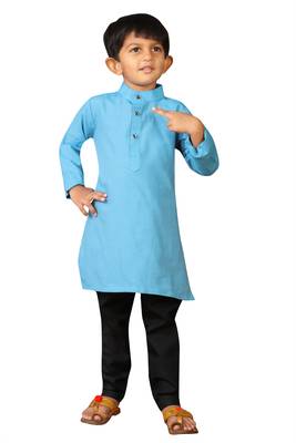 Kids Blue Kurta Pajama Set  1