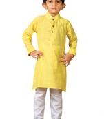 Kids Yellow Kurta Pajama Set For Boys