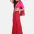 Red Printed Chiffon Saree With Blouse