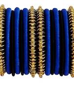 Silk Thread Blue Bangle Set