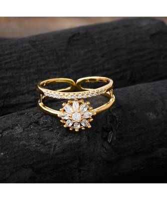 golden delicate diamond ring 1