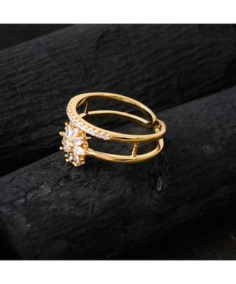 golden delicate diamond ring 2