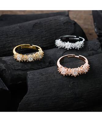 three in one delicate  ring set 3