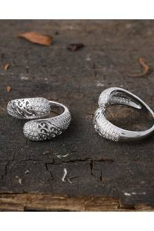 silver beautiful elegant designer diamond ring
