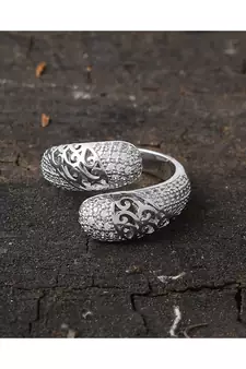 silver beautiful elegant designer diamond ring