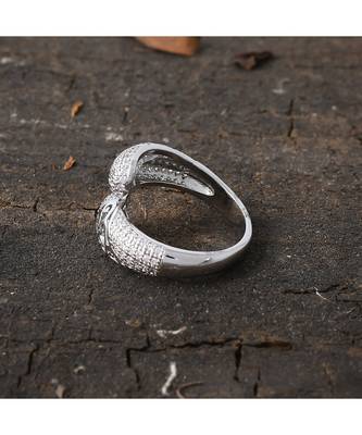 silver beautiful elegant designer diamond ring 3
