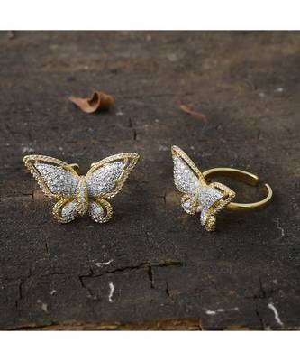 cute littele butterfly finger ring 1