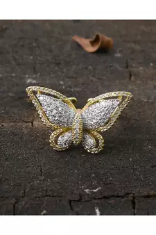 cute littele butterfly finger ring