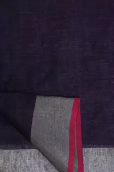 Blue Hand Woven Linen Saree With Blouse