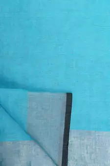 Sky Blue Woven Linen Saree With Blouse