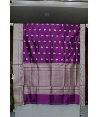 Purple Handloom Silk Saree 1