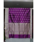 Purple Handloom Silk Saree