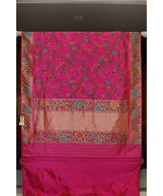 Pink Handloom Silk Saree 1
