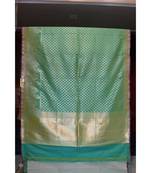 Turquoise Handloom Silk Saree